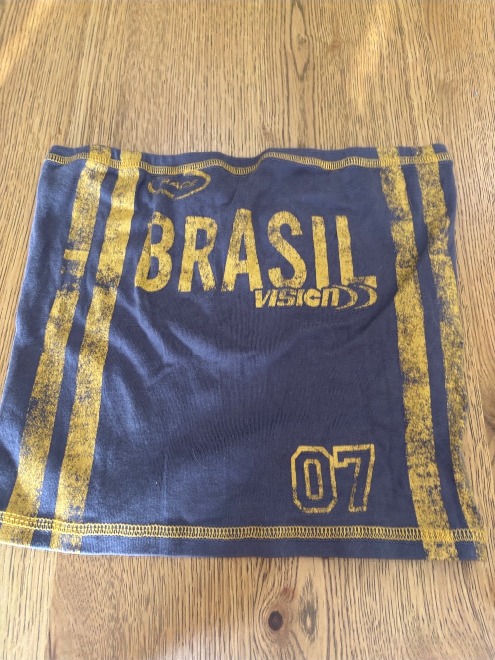 Urban Outfitters Navy and Yellow Brasil Tube Top